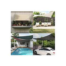 vidaXL Solseil 160g/m² hvit 3,5x5 m HDPE