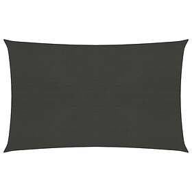 vidaXL Solseil 160g/m² antrasitt 4x7 m HDPE