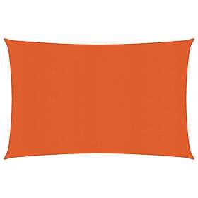 vidaXL Solseil 160g/m² oransje 2,5x3,5 m HDPE