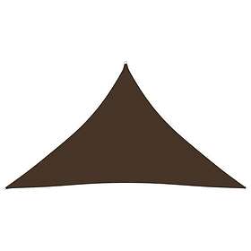 vidaXL Solseil oxfordstoff trekantet 3x3x4,24 m brun
