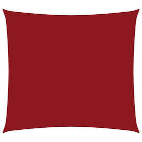 vidaXL Solseil Oxfordstoff kvadratisk 3x3 m rød