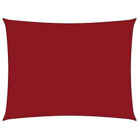 vidaXL Solseil oxfordstoff rektangulær 4x5 m rød