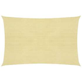 vidaXL Solseil 160g/m² beige 2x2,5 m HDPE