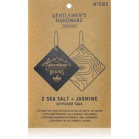 Gentlemen's Hardware Sea Salt & Jasmine hängande bil-luftfräschare 2 st.