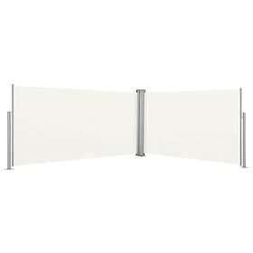 vidaXL Uttrekkbar sidemarkise 160x600 cm kremhvit