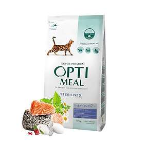 Optimeal Complete dry pet food for sterilised cats Salmon, 4kg