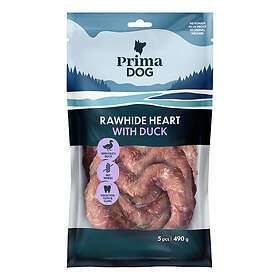 PrimaDog Tugghjärta med anka till hund 5-pack