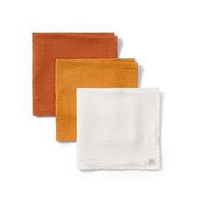 Ami Minie Muslin squares Orange/White 60x60 cm 3-pack