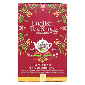 English Tea Shop Te svart Ingefära persika 20 påsar