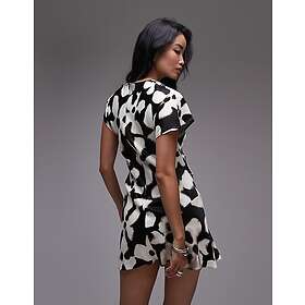 TOPSHOP Ruched Side Grown On Shoulder Mini Dress