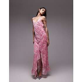 TOPSHOP Burn Out Twist Shoulder Maxi Dress