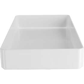 Clas Ohlson Organizer Calm förvaringslåda i vit plast XL – 34 x 17 x 4,5 cm