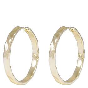 Snö Of Sweden Domino Hoop Earring Gold 30mm