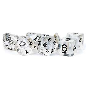 Metallic Dice Games : Unicorn Resin Polyhedral 7- Set Unicorn Ice