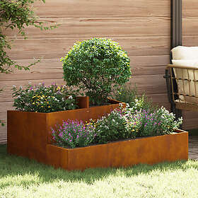 vidaXL Krukor & Planterare Cortenstål Stor Hållbar Metallkruka