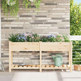 vidaXL Trädgårdsgrotta med galler 161x43x76 cm Massivt Furu