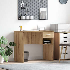 vidaXL Skrivbord med Förvaring Artisan Ek 90x49.5x75 cm Konstruerat trä