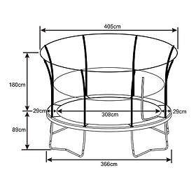 Axi Studsmatta Denver Med Stege 12Ft Studsmattor