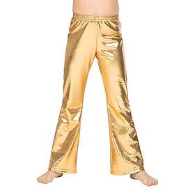 70-tals Byxor för Barn Guld Metallic 128