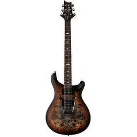 PRS SE Exotic Custom 24-08 Poplar Burl Charcoal Cherry Midnight Burst