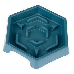 TIAKI Slow Feeder Blue Hexagon 450ml