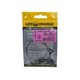 LIFE-ORANGE Leader Steel 1x19 Tafs, 2-pack 20cm 10kg (0,3mm)