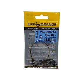 LIFE-ORANGE Leader Steel 7x7 Tafs, 2-pack 50cm 10kg (0,36mm)