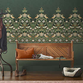 Graham & Brown Strawberry Thief Green Fixed Size Mural 125310