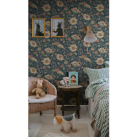 Sandberg Wallpaper Solveig, Midnight Blue S10480