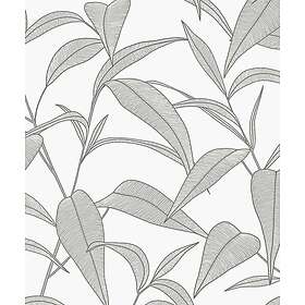Carma Peel & Stick Pinstripe Leaf Trail Greystone