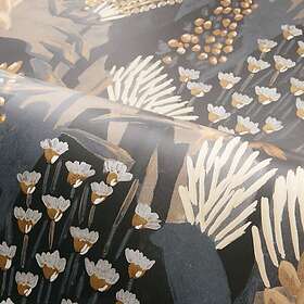 Casamance Jardin Felicia Erica Anthracite Sable