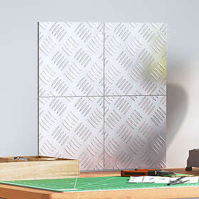 vidaXL Aluminium Checker-plattor 4 st Halkfri 20x20 cm