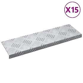 vidaXL Aluminium Trapsteg 15 pack, Halkfria, 60x18 cm