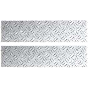 vidaXL Aluminiumcheckerplattor 2 stycken Halkfria 80x20 cm