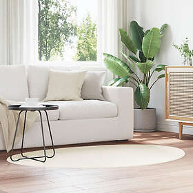 vidaXL Matta 'HUARTE'Kort Lugg Mjuk och Tvättbar Grädde 100x200 cm