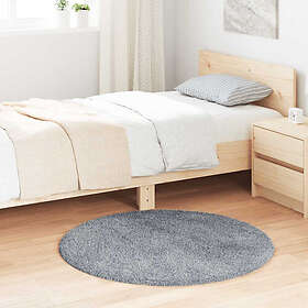 vidaXL Ryamatta med lång lugg NAVARRA silvergrå 100x100 cm polyester