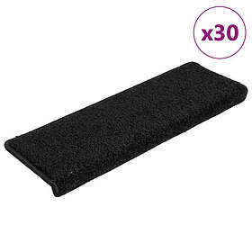 vidaXL Trappmattor 30 st 65x21x4 cm svart