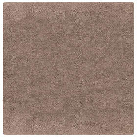 vidaXL Shaggymatta Hög Lugg Brun 120x120 cm PP