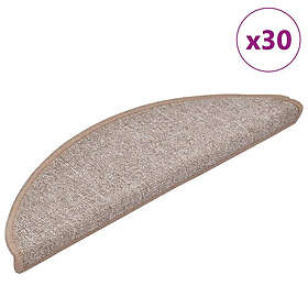 vidaXL Trappmattor 30 st ljusbrun 56x17x3 cm