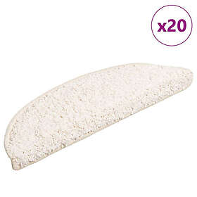 vidaXL Trappmattor 20 st vit 56x17x3 cm