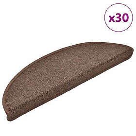 vidaXL Trappmattor 30 st kaffebrun 56x17x3 cm
