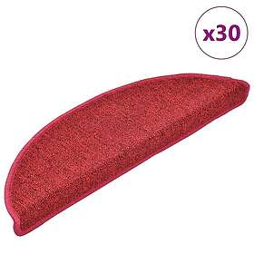 vidaXL Trappmattor 30 st Bordeaux röd 56x17x3 cm