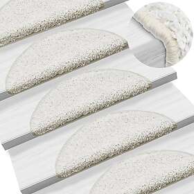 vidaXL Trappstegsmattor 10 st 56x17x3 cm vit