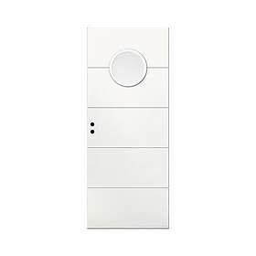 Grunda Innerdörr Ingarö Design 10 X 21, Vit, Frostat Glas