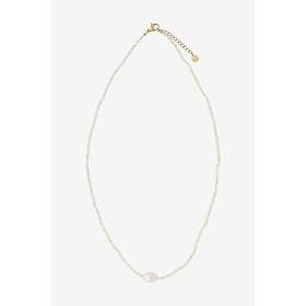 Edblad Beach Pearls Necklace Offwhite Gold Guld