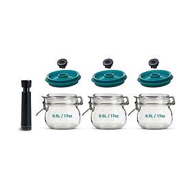 Airtender vakuumförslutare burkar 3-pack 0,5L