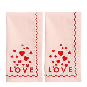 Vondels Summer Party servett 45 cm 2-pack LOVE soft pink