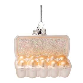 Vondels Wine & Dine Julgransprydnad i glas 4 cm Ägg i ask