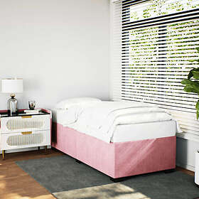 vidaXL Sängram rosa 100x200 cm sammet