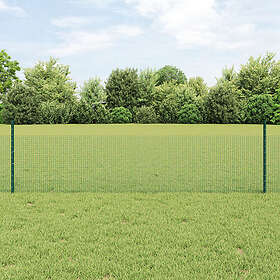 vidaXL Hönsnät Set Set om 2 Grön Galvaniserat Stål 25 x 0,5 m Hållbart